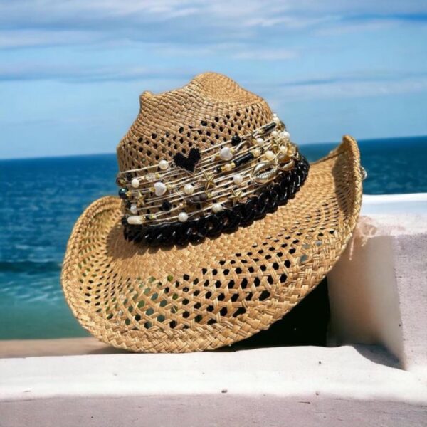 Sombrero calado decorado para mujer