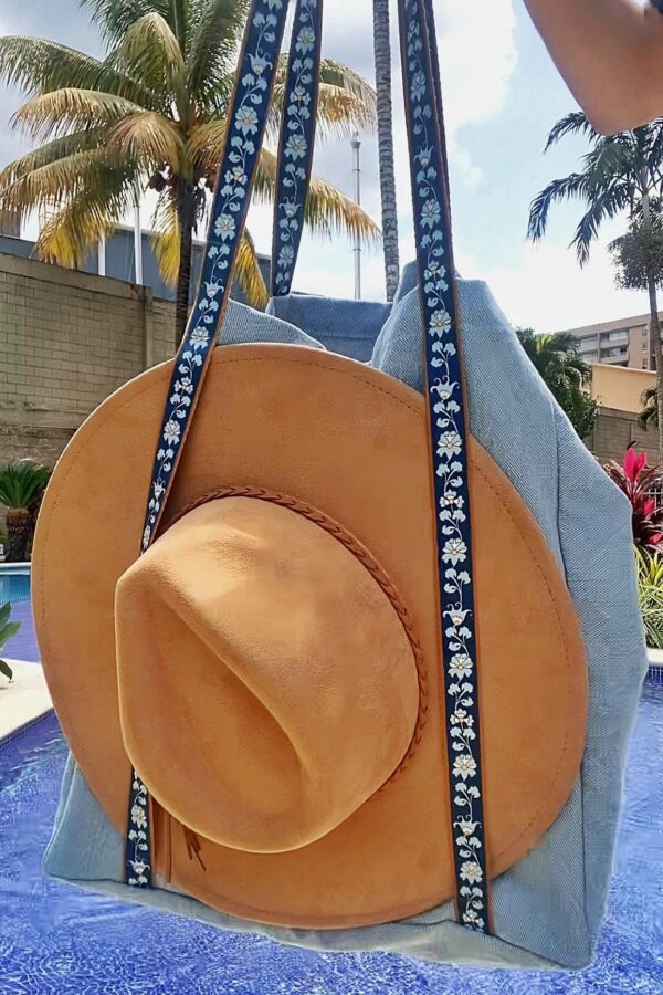 First Light Belt Bolso Folky Índigo con porta sombrero