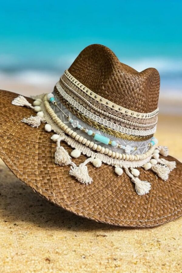 Sombreros Personalizados Artesanales en Colombia | Milolita sombrero indiana decorado gypsy 01