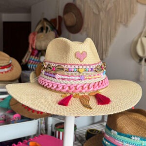 Sombrero personalizado indiana Amar pink 001