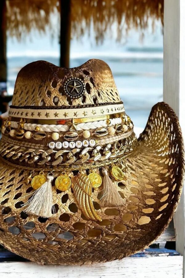 Sombrero Calado Cowboy Star Color Natural