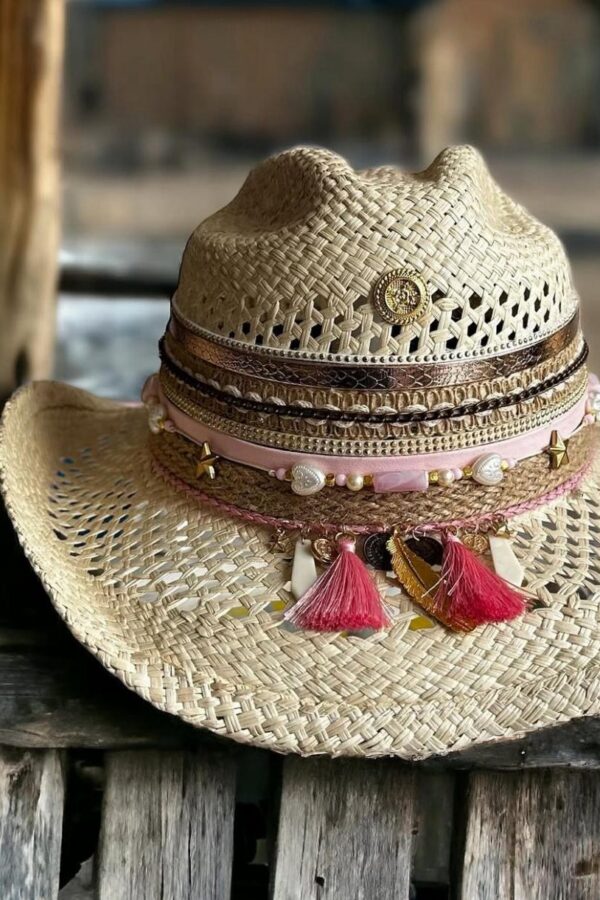Sombrero Decorado Calado Cowboy Boho Rosse