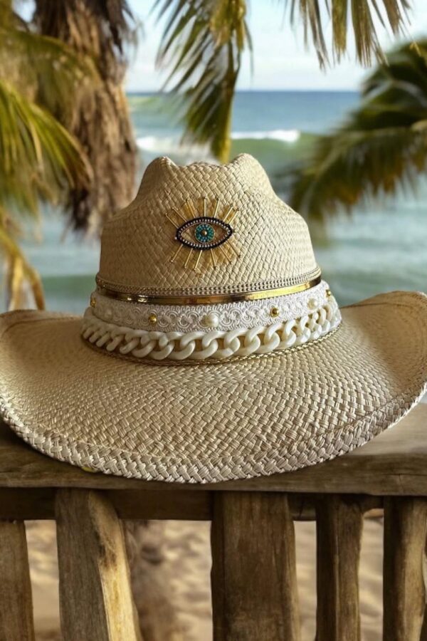 Sombrero decorado para mujer Cowboy JAIPUR Natural