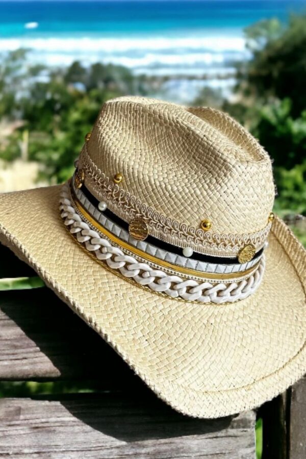 Sombrero decorado Cowboy Tequila color crudo