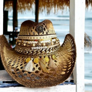 Sombrero Calado Cowboy Star Color Natural