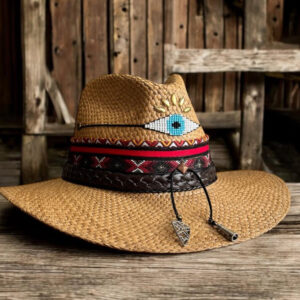 Sombrero indiana café congo ojito de la suerte 00001