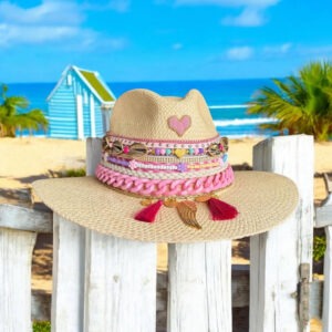 Sombrero Indiana decorado para mujer Amar Pink