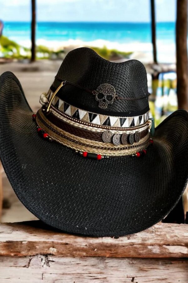 Sombrero decorado Cowboy Black