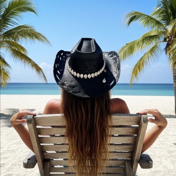 Adorno para sombrero Lazo Tribal shell, Sombreros Decorados, sombreros de palma de iraca, sombreros decorados en colombia, sombreros personalizados de palma de iraca, sombreros artesanales con bordados, Hats made of Iraca palm