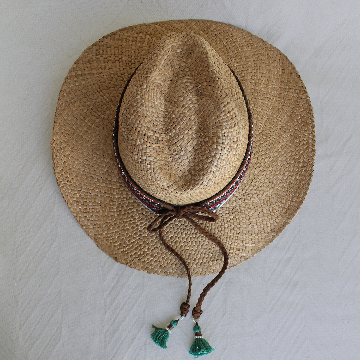 Sombrero Borsalino Color Cafe con adorno Boho Travel Cherry Shine Sombrero Borsalino Color Cafe con adorno Boho Travel Cherry Shine