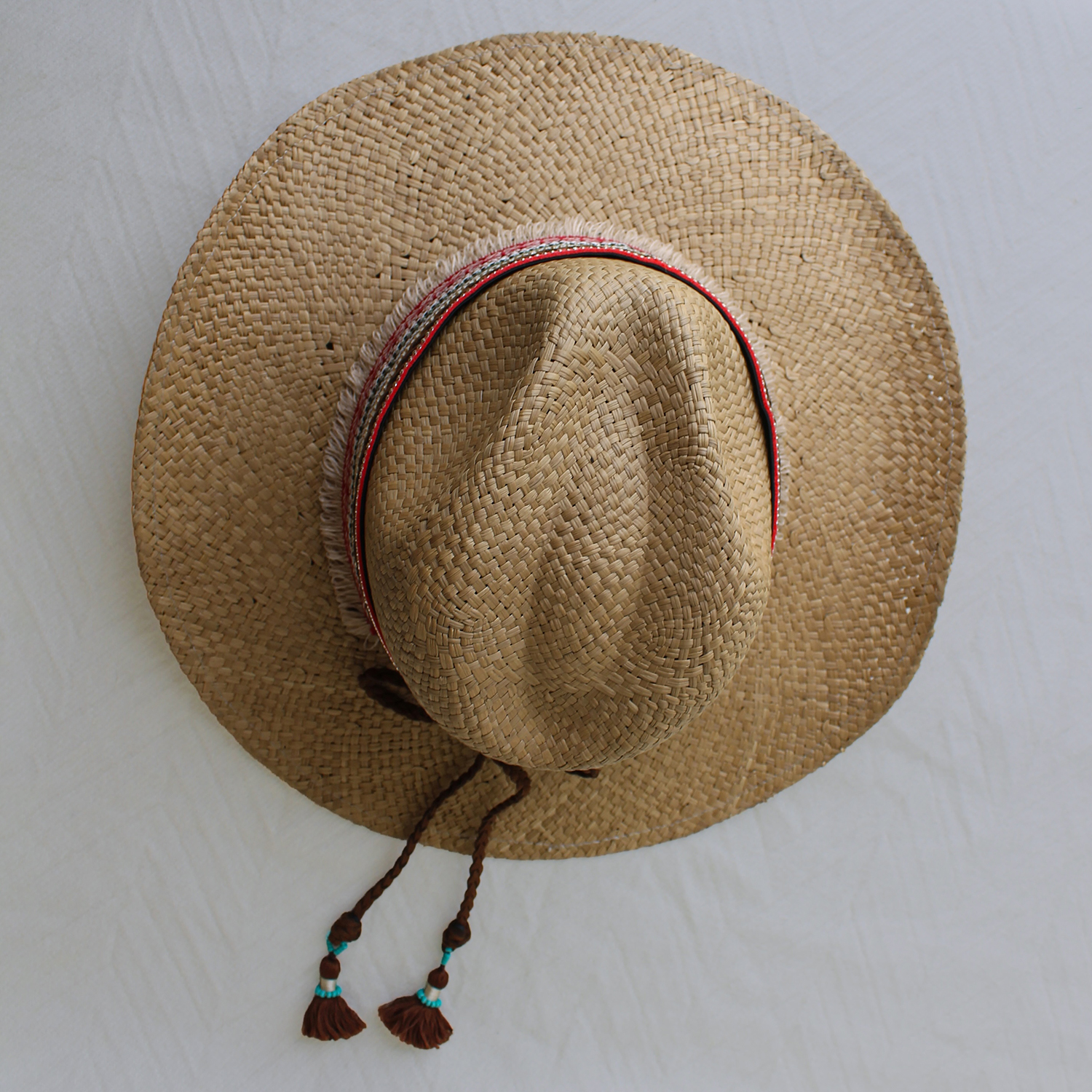 Sombrero Borsalino Color Cafe con adorno Boho Travel Indi Flecos Sombrero Borsalino Color Cafe con adorno Boho Travel Indi Flecos
