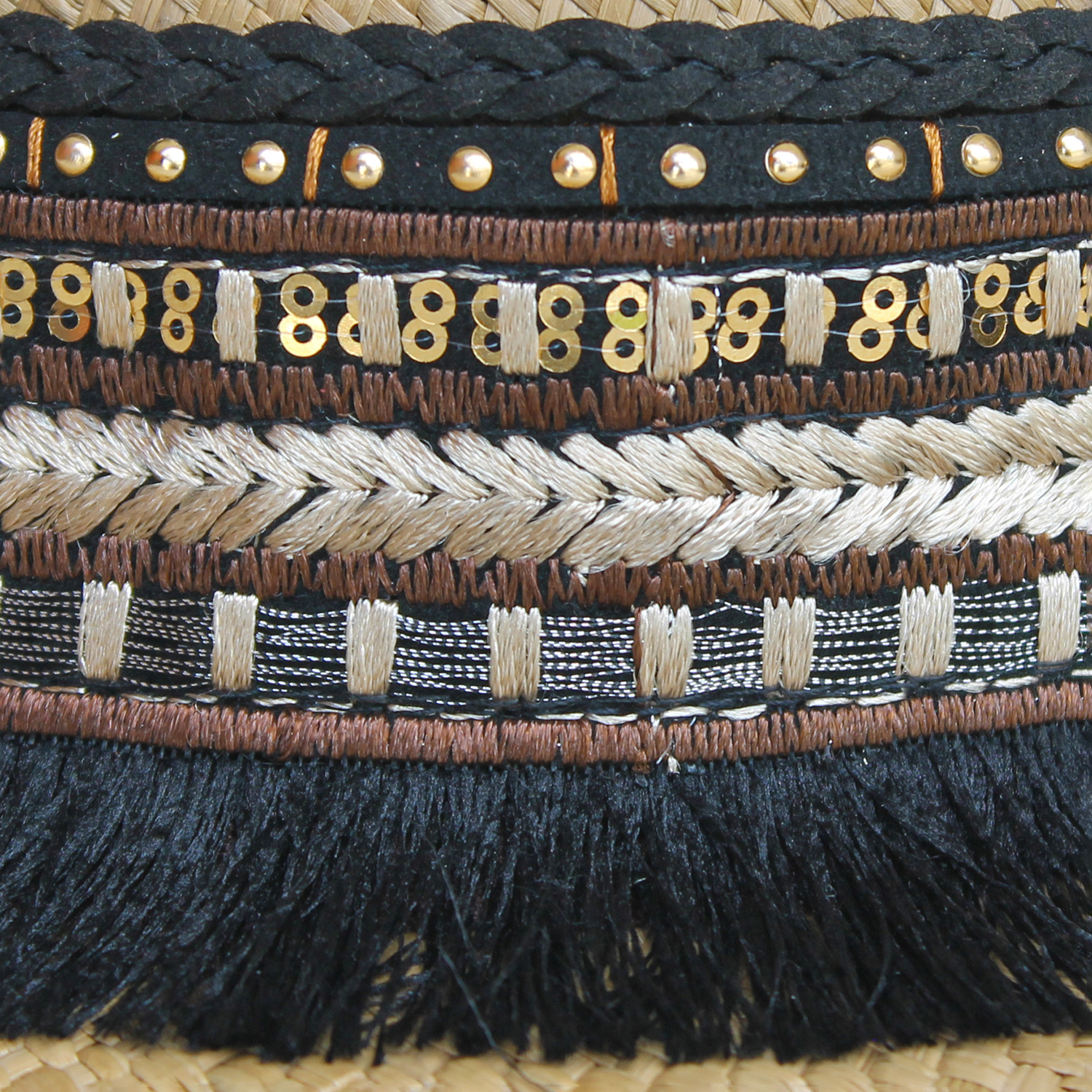 Sombrero Borsalino Color Cafe con adorno Boho Travel Rock Flecos Sombrero Borsalino Color Cafe con adorno Boho Travel Rock Flecos