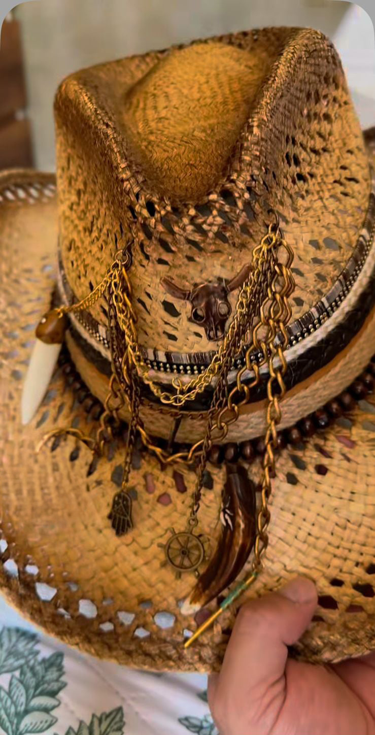 Sombrero Calado Cowboy Texano color Caramelo Sombrero Calado Cowboy Texano color Caramelo
