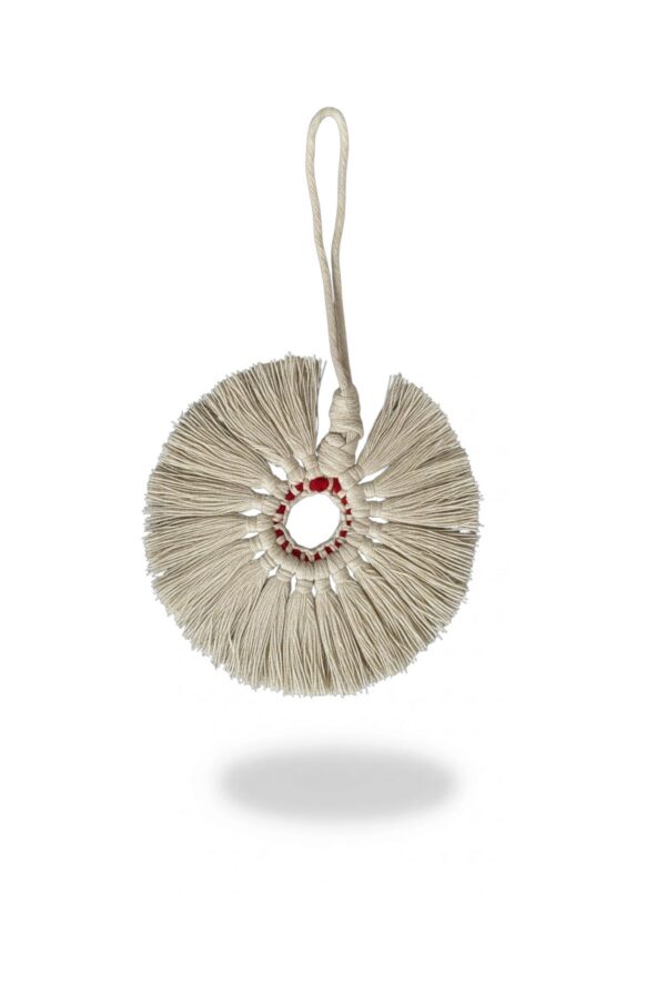 Colgante Artesanal POM POM de 15cm Color Crudo 00003